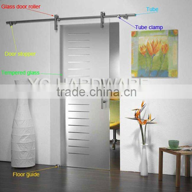 Outdoor sliding glass doors system