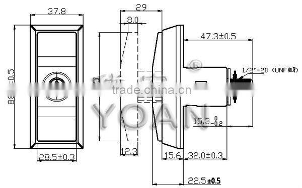 Zinc alloy handle lock for ATM with master key