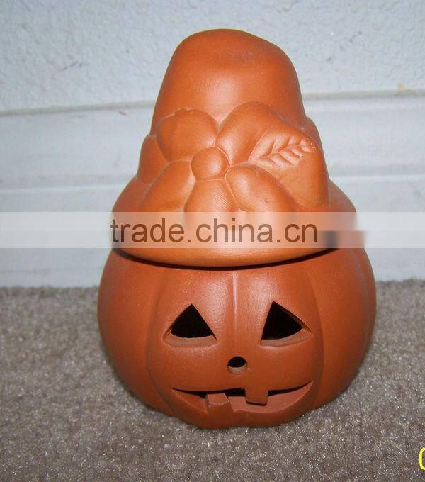 halloween and thanksgiving decor ceramic pumpkin tealight holder