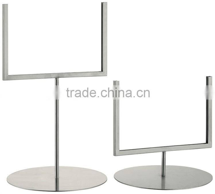 Stainless Steel Pop Table price tag holder for Supermarket and Stores