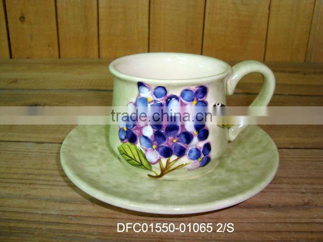 Ceramic handpaint cup holder