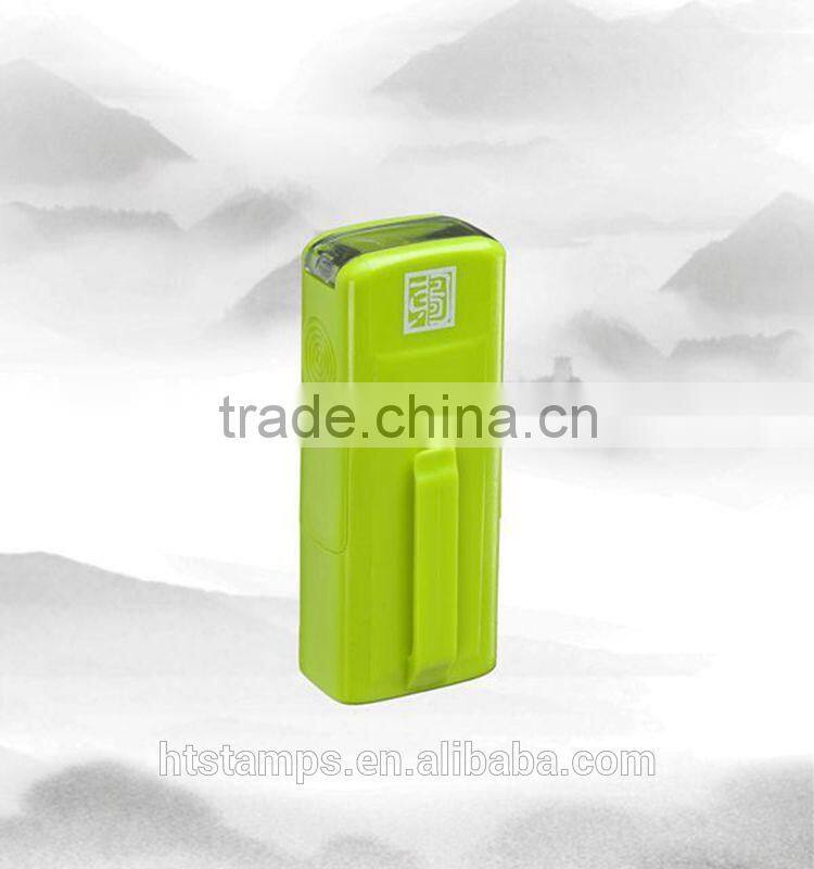 Free sample Square 15x6mm Factory HongTu colorful Self inking rubber stamps