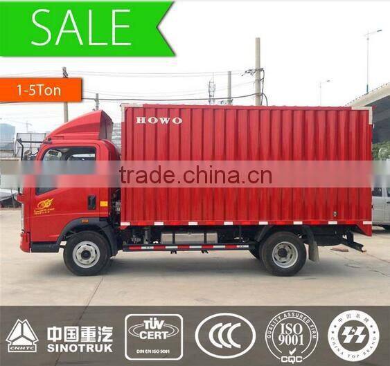 China Sinotruk HOWO 4*2 mini cargo truck 1-5 ton