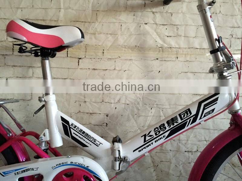 20-inch V brake folding bicycle high-carbon steel folding bike woman
