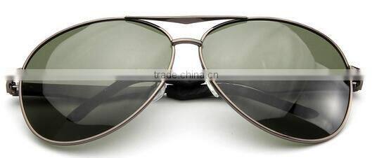 Top quality classic metal frame aviator pilot driving polarized sunglasses for man eyeglass eyewear