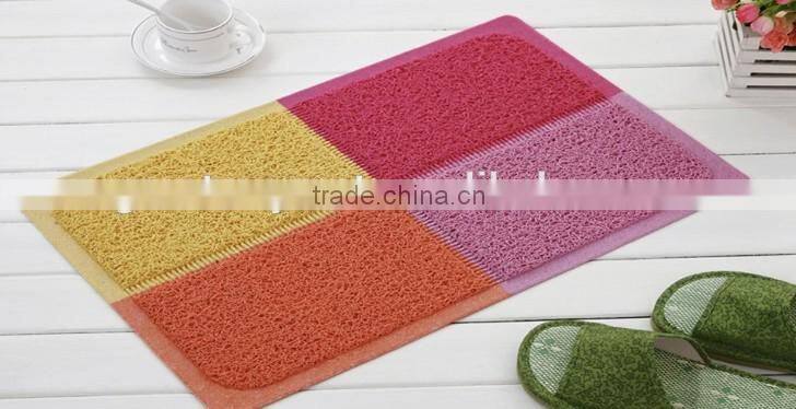 Green plastic door mat