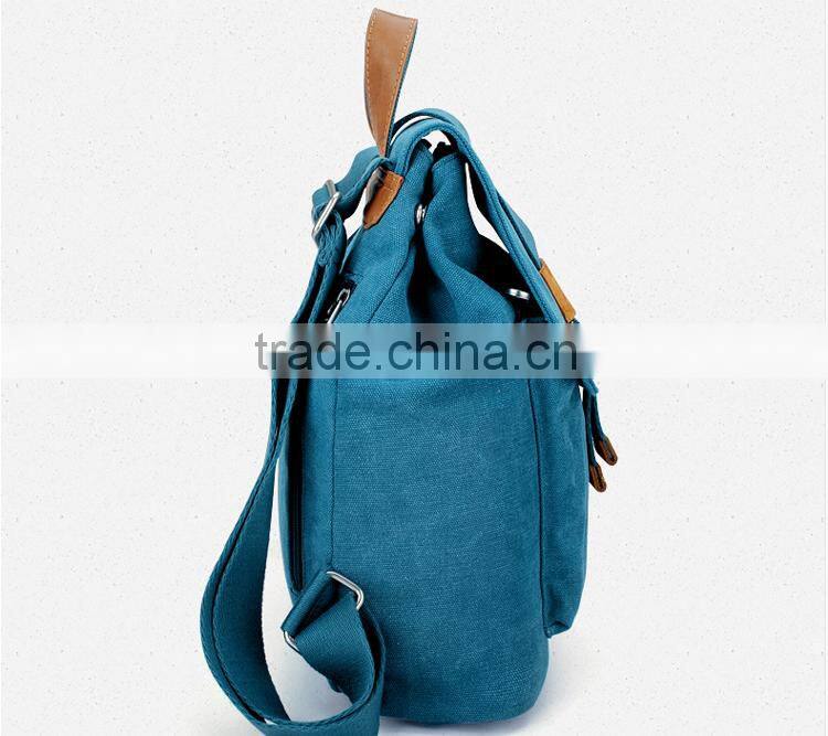 Casual lady canvas backpack bag women