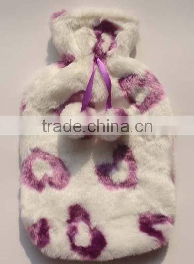 2000ml plush hot water bottle cover for hot water bag