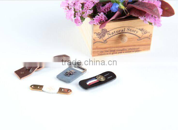 The Best Design Embossed Logo Metal Leather Labels / Metal Leather Patches