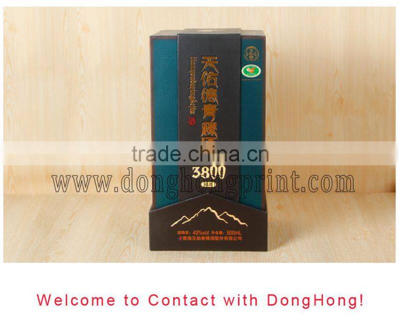 Super quality cardbaord paper white spirit packaging box