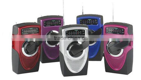 F-1702 Hand crank dynamo radio,am fm weather band radio,wind up radio