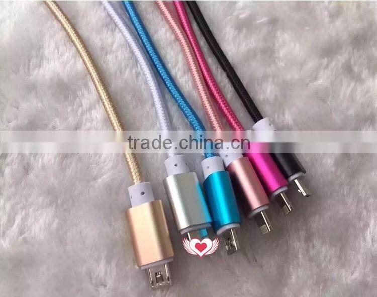 Factory direct selling price 2 in 1 usb data cable