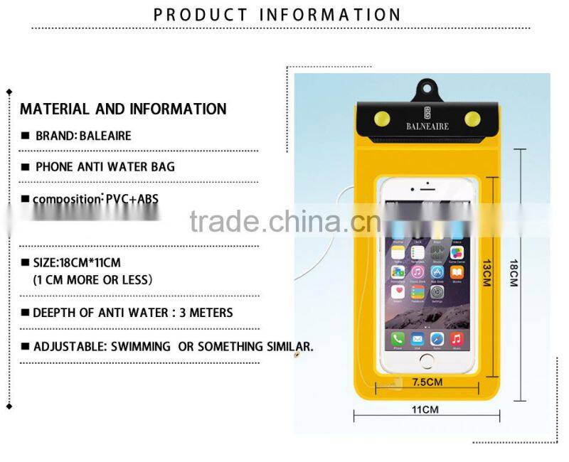Balneaire PVC waterproof diving phone bag