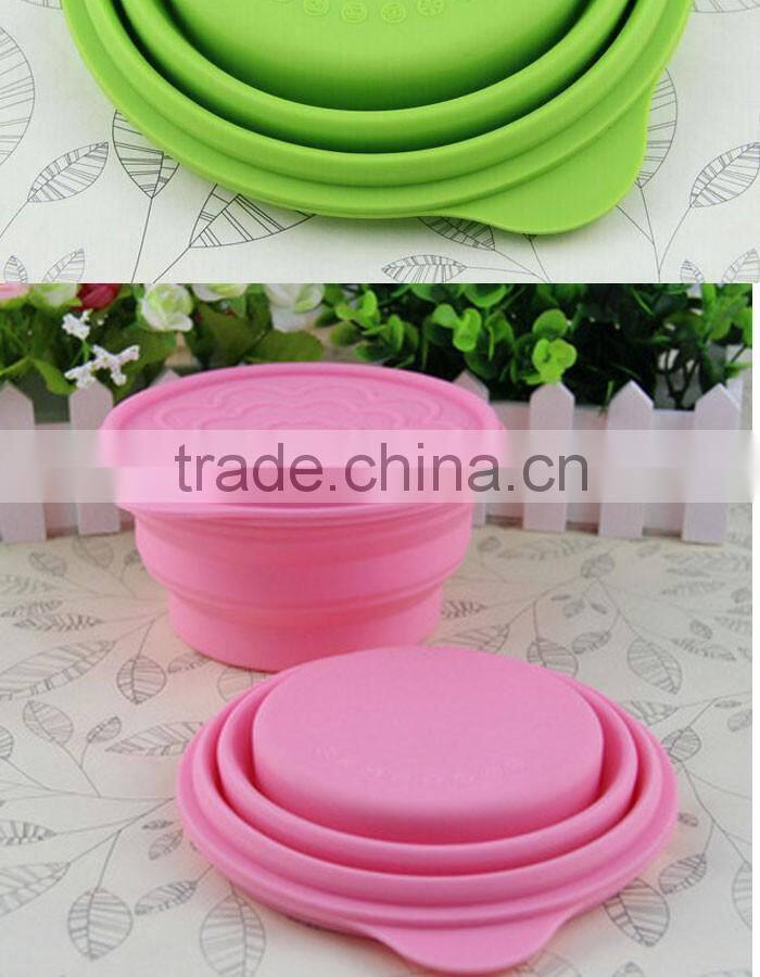 For Pinic Outdoor Travel Foldable Silicone Water Bottle