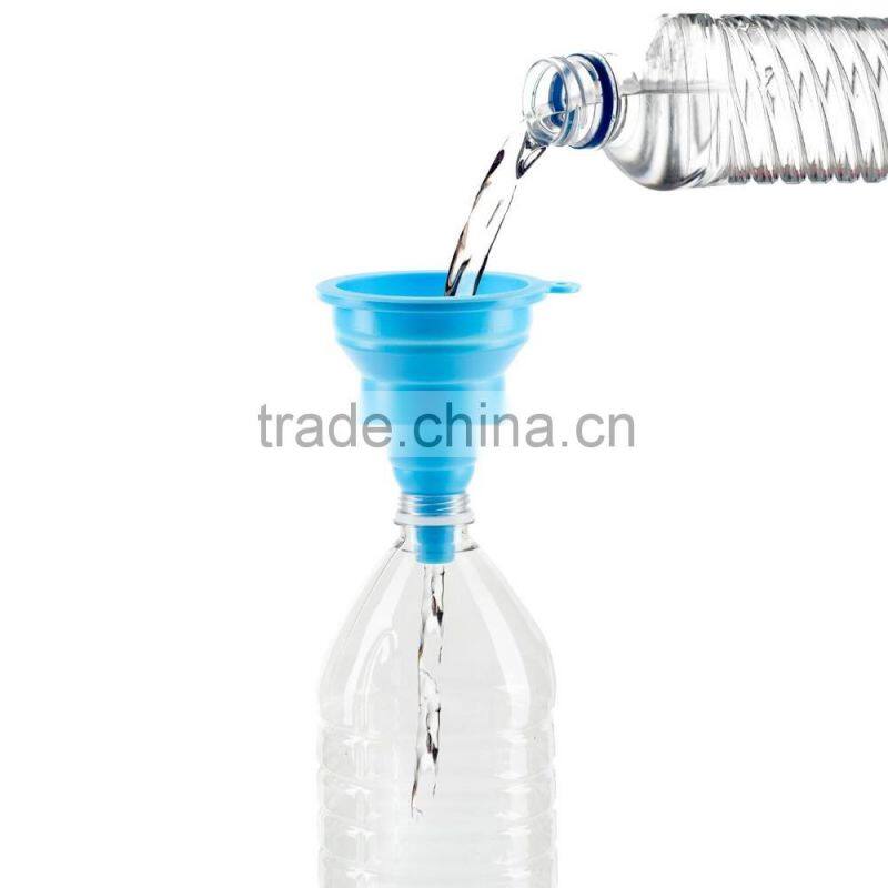 2Piece Liquid Transfer Silicone Folding Funnel Set