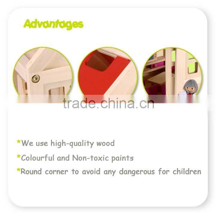 2-Storey Traditional Kids Wooden Doll House