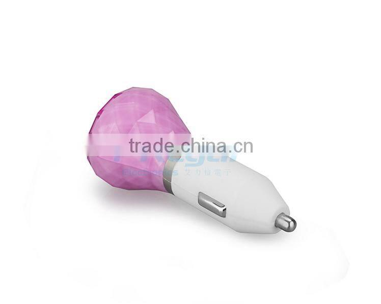Professional universal Plastic colorful micro dual usb car charger for iphone6
