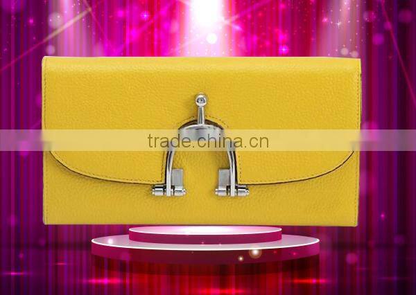 Guangzhou Fani luxury leather clutch purse making hard ware button for women