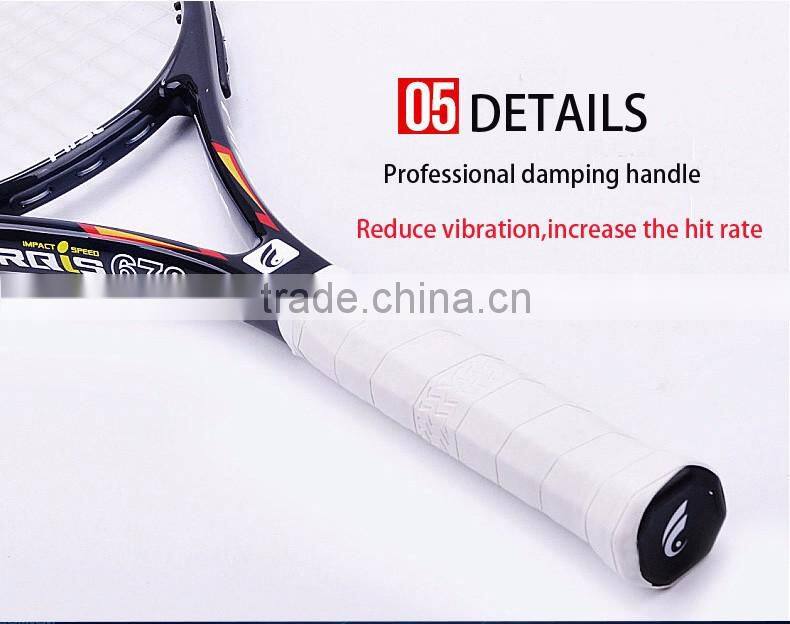 Star type full carbon beach tennis racket with wood handle