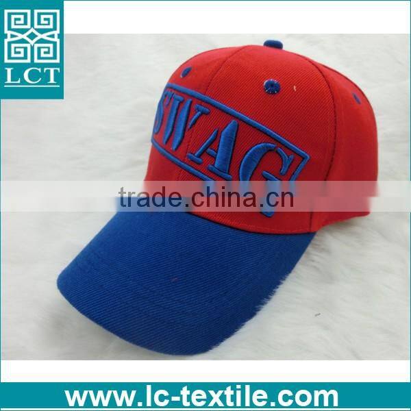 custom promotional gift heavy cotton structed 3D embroidery baseball cap