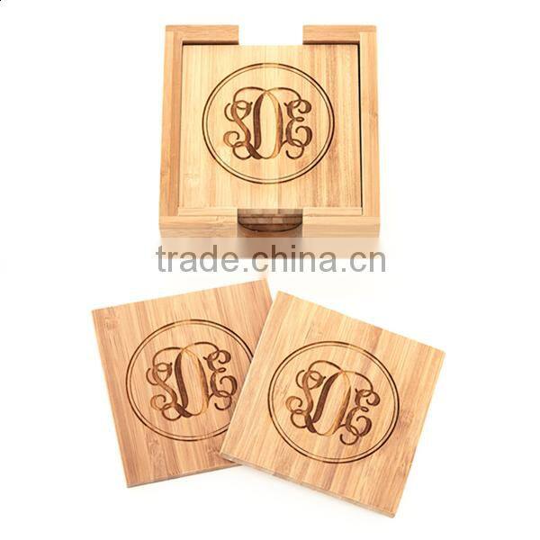 Hot sale high quality professional wooden water mug cup heat insulated pad coaster