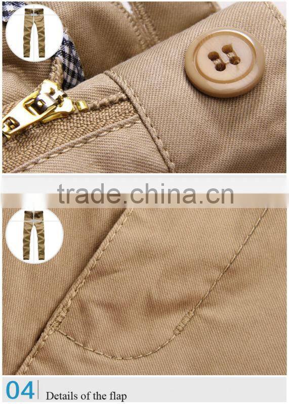 Wholeasle cotton twill casual pants slim fit cotton chino pants for men