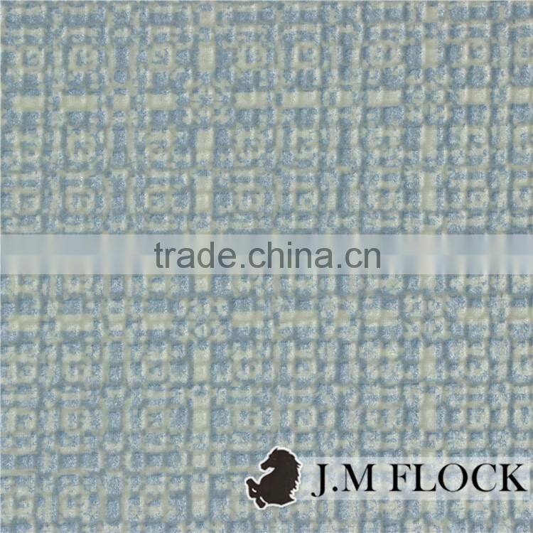 Luxury sofa fabric polyester non woven fabric flocking velvet