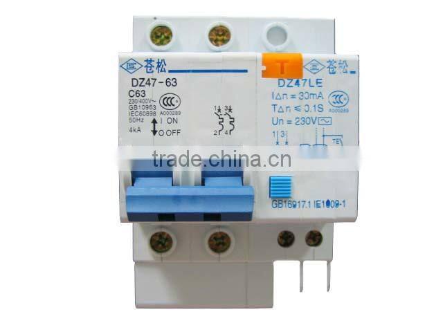 MCB DZ47LE-63 2P LEAKAGE MINI CIRCUIT BREAKER