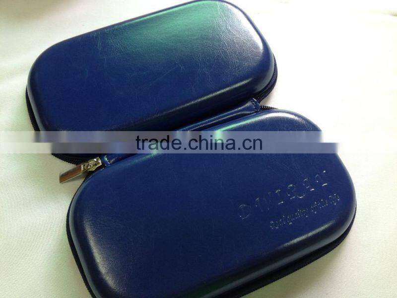 GC----Blue fake leather Interior net and mesh porket during eva plastic foam box