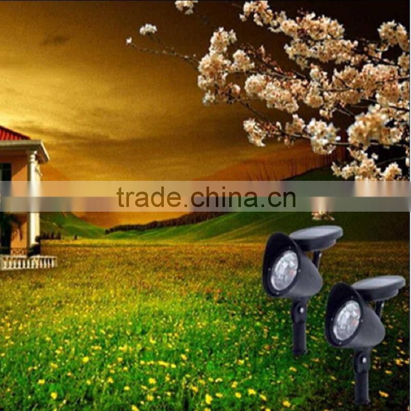 new design plastic black shell 3 strong white leds garden lawn solar light
