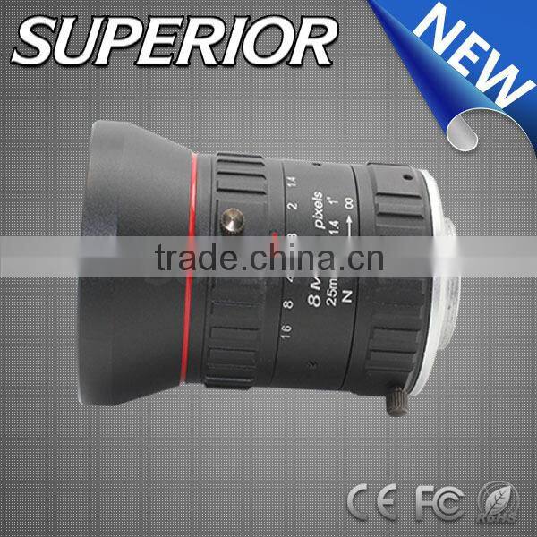 IR Multi-Coating special systems and technologies HD8MP 25mm F1.4 Machine Vision CCTV Lens Manual Iris C mount megapixel Lens