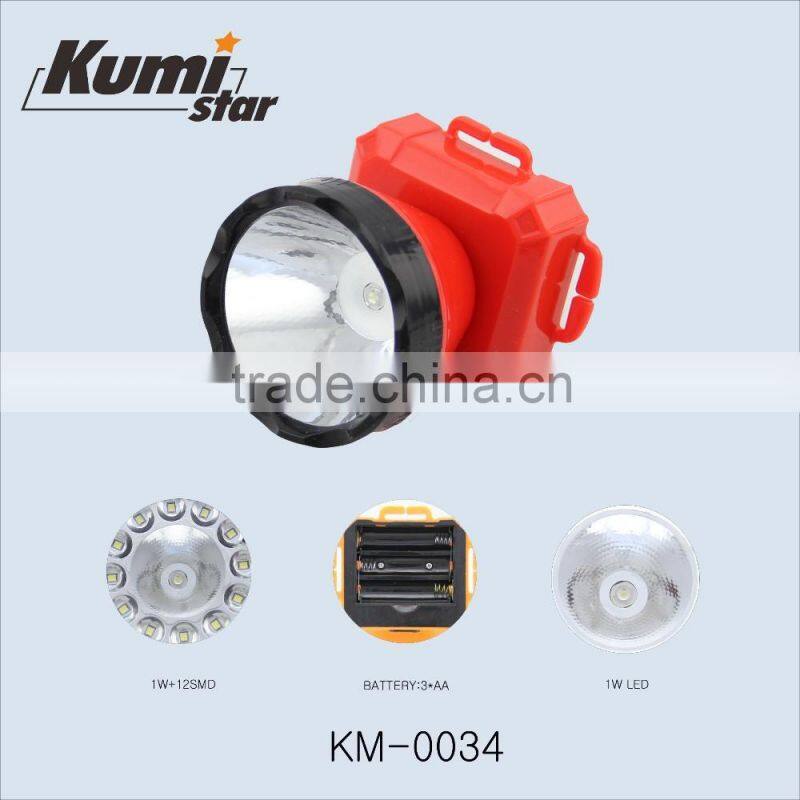 dry battery led headlamp flashlight KM-0034