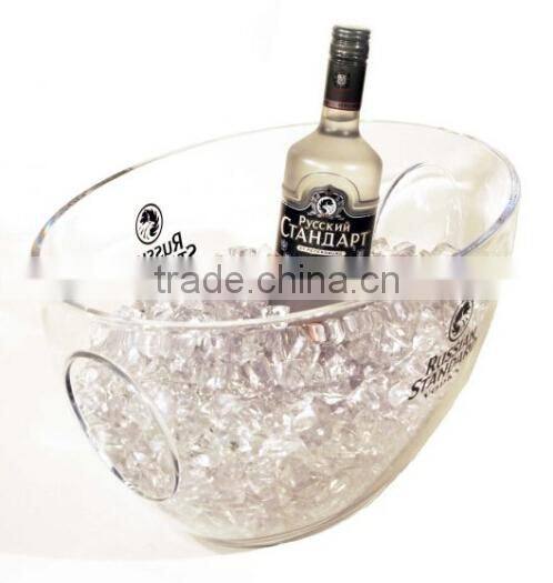 Large plastic acrylic champagne bowl ice bucket for party