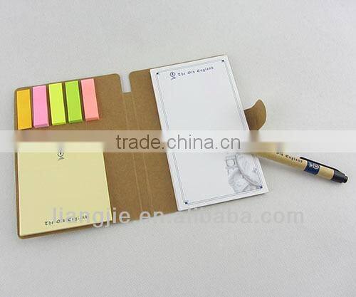 Recycled Notepad with Colourful Neon Strips Sticky Pad