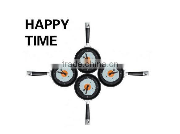 2016 New Pan Shape Wall Clock for kitchen used