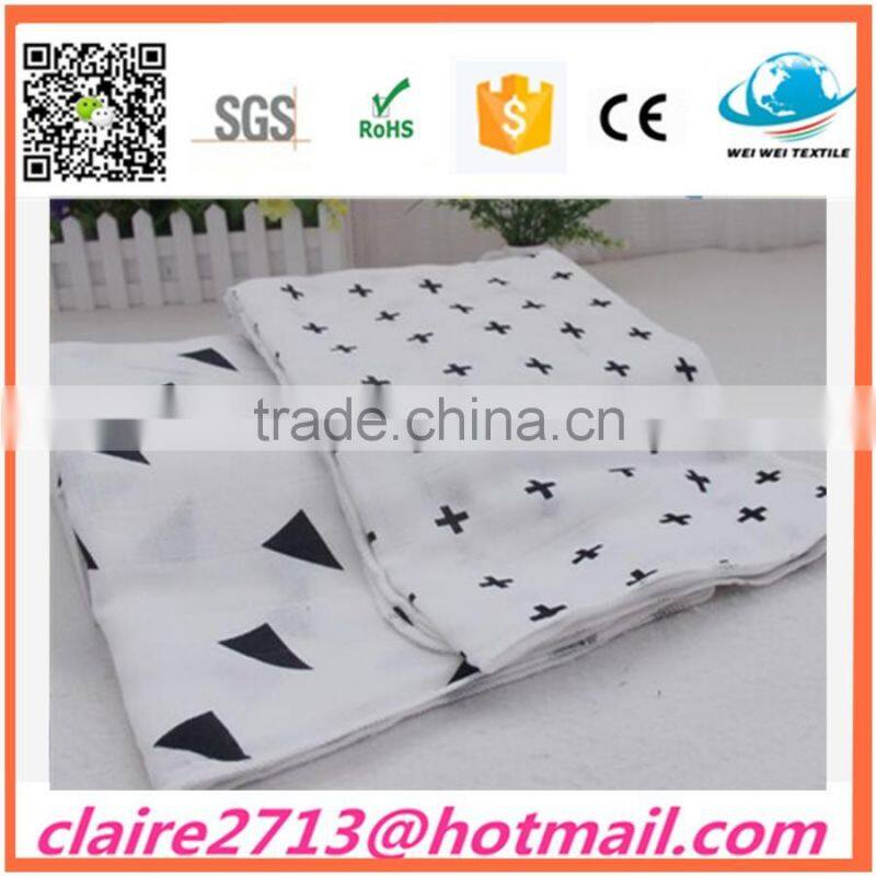 100% organic cotton yarn muslin swaddle blanket