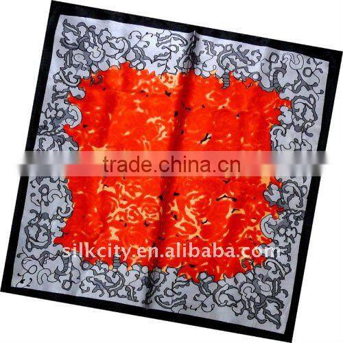 2011 Laday's Fashion Print Colorful square silk scarf