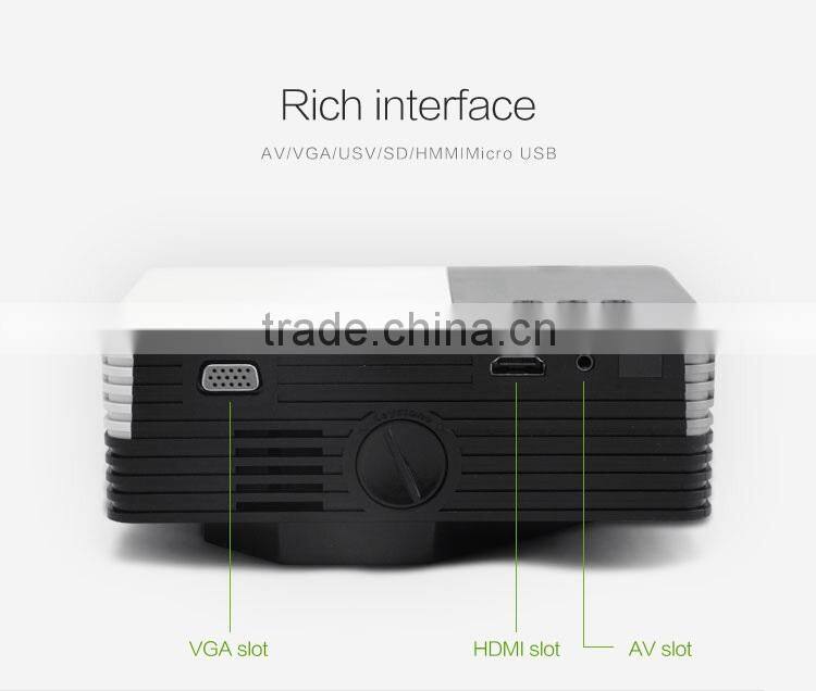 Portable power bank support 1080p led projector moble phone hdmi usb vga sd slot hd cinema mini projector