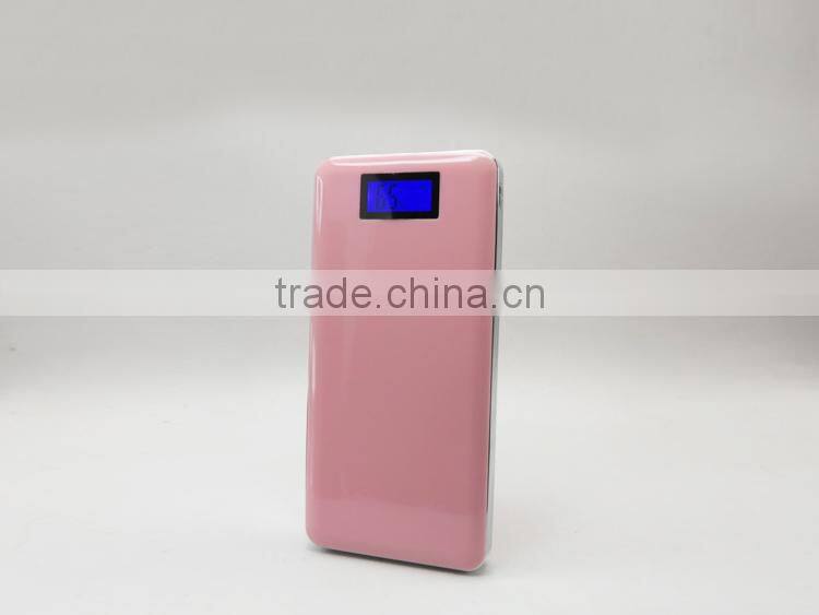 New electronic LCD screen ultra thin power bank 10000mah for iphone 6 plus