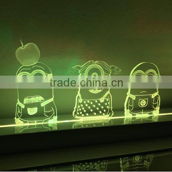 CUSTOM MAKING Personalized MINIONS SHAPE LED Acrylic Name Light