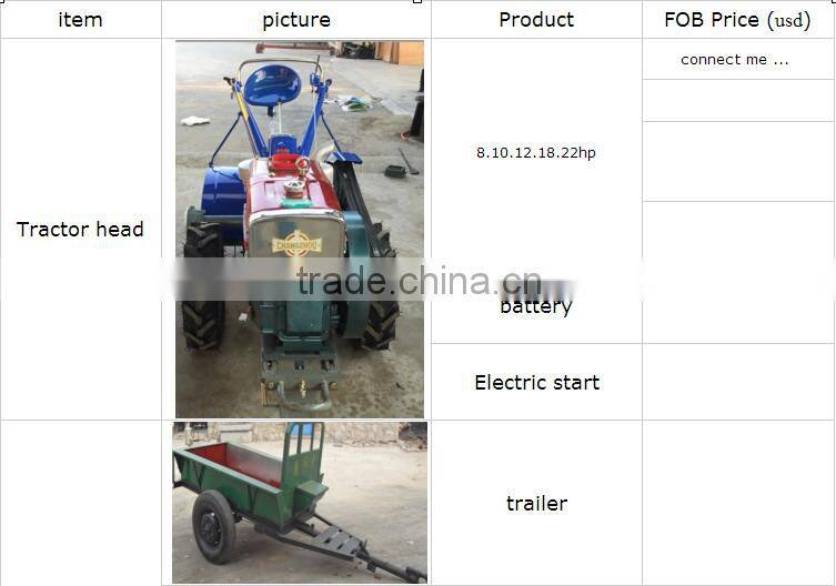 agriculture hand tractor for sale with Seat Rotary cultivator Electric start Wood packing Install video and Random small tools