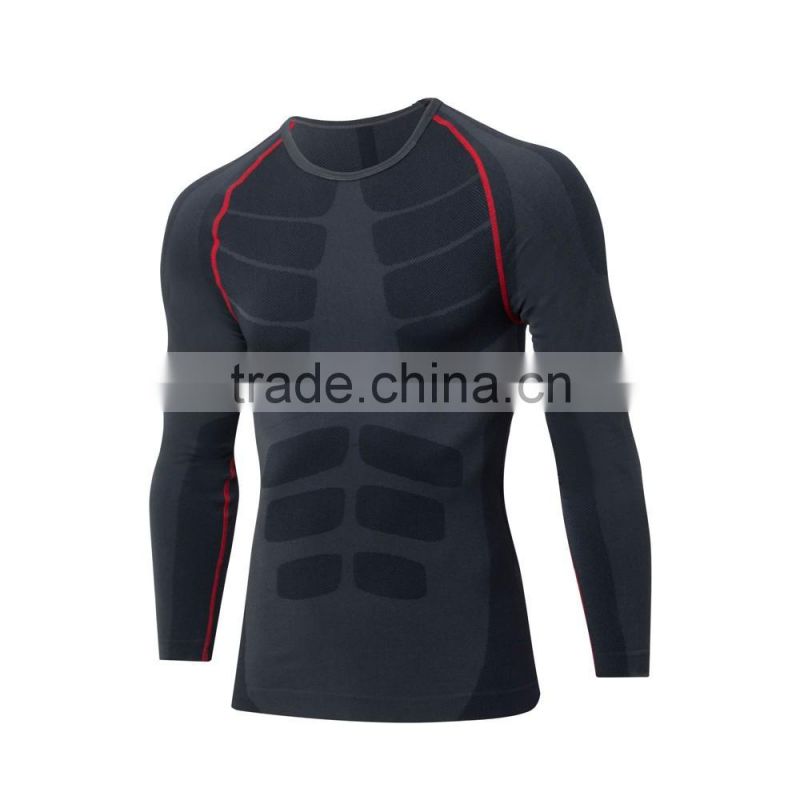 2017 New design dry fit long sleeve man sport fitness t-shirts, running t-shirts, custom sportwear