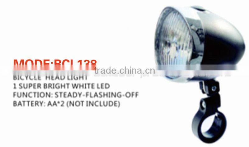 fashion design hot sale one led bicycle light front