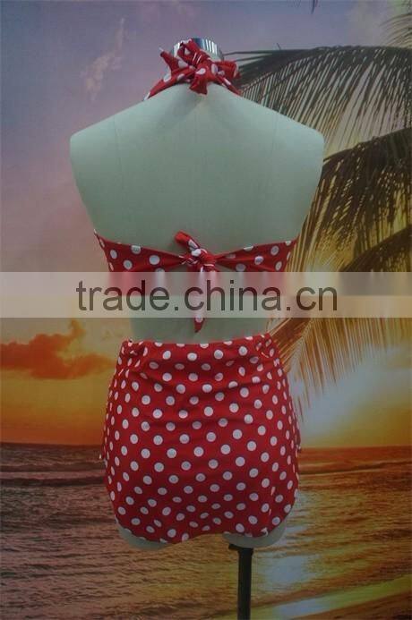 No MOQ Sexy Mature High Waist Halter Women Bikini