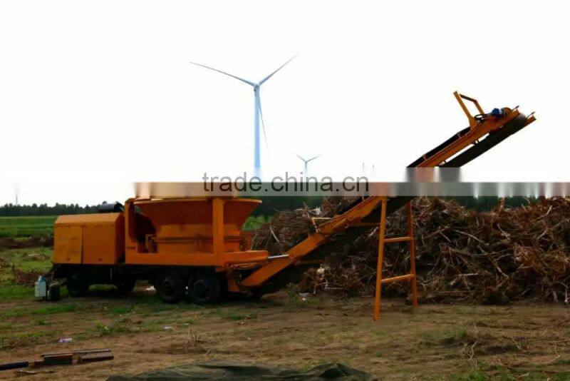 Towable 380-420HP 30-40Tons/hr Biofuel Chipper Shredder