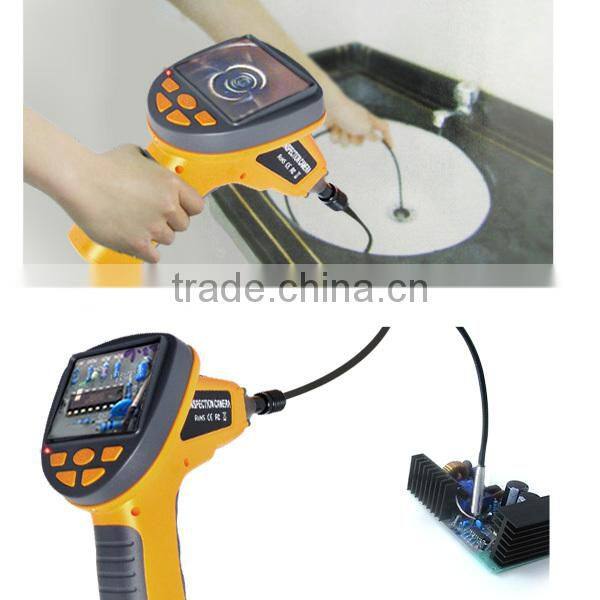 3.5" LCD Video Inspection 5.5mm Camera Handheld Industrial Endoscope 1M Cable Pipe Borescope 6 LED Snakescope