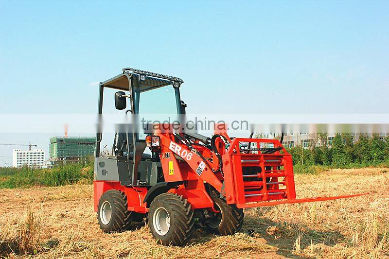 Everun ER06 Futter agricultural Farm Maschine front end Hydrostatik Mini Radlader/Hoflader mit CE/Euro 3 Norm