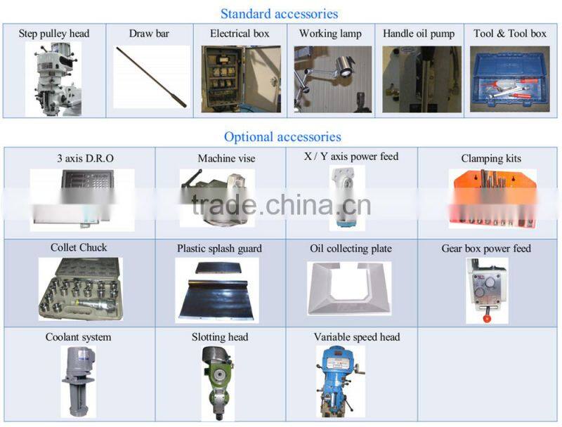 Fresadora / Vertical Turret Milling Machine with Low Price