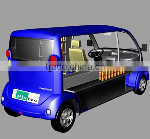 48V4.2KW 2 seats electric mobile street food vending cart beverage vending cart for sale
