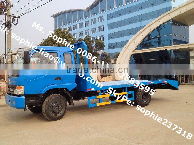 4*2 Dongfeng Jingka 7ton Small Flat Bed Truck,excavator carrying truck